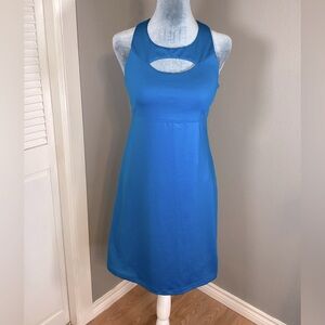 Athleta Blue Cutaway Swimdress Size Small